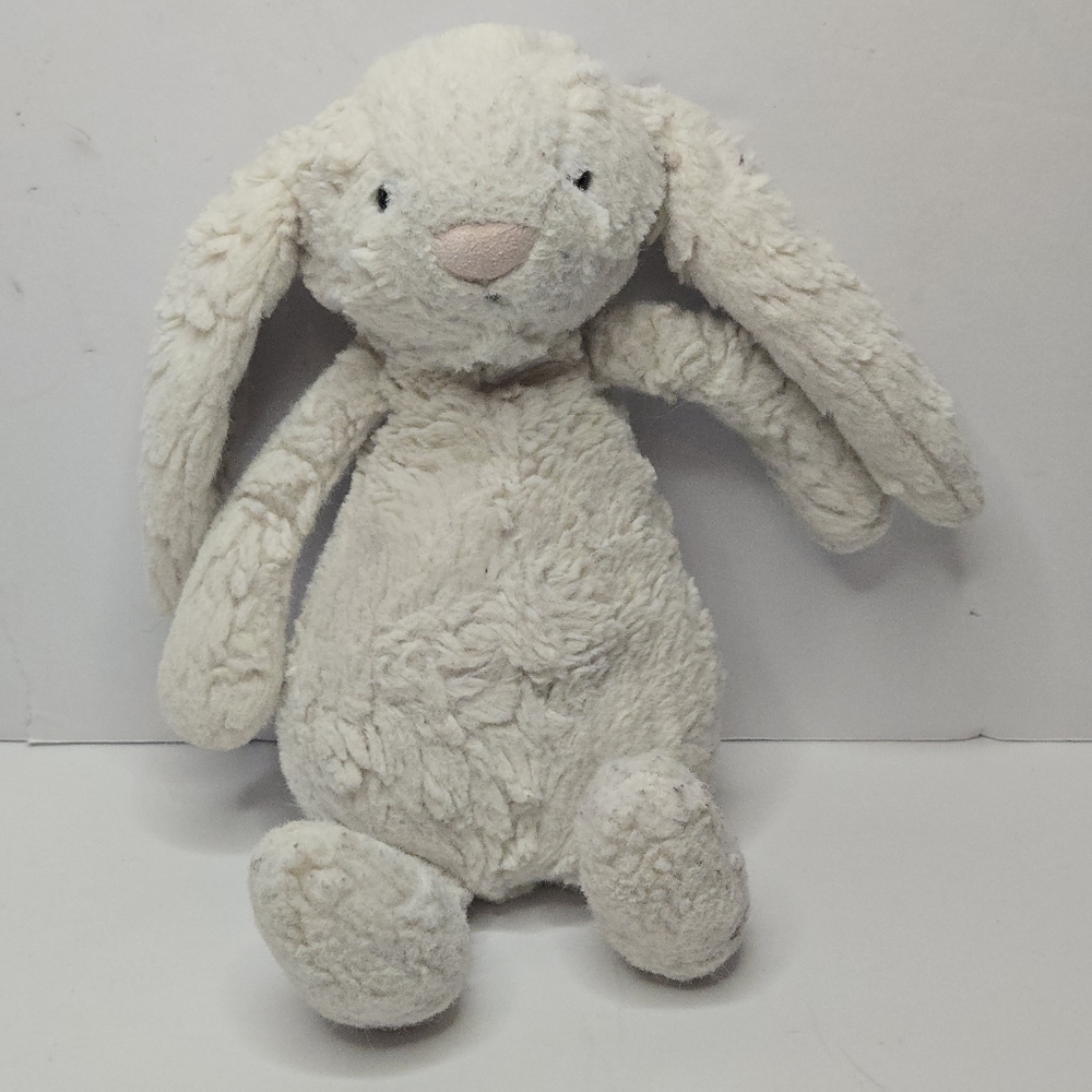8” Jellycat London Creamy White Plush Bunny Doll Super Soft Rabbit